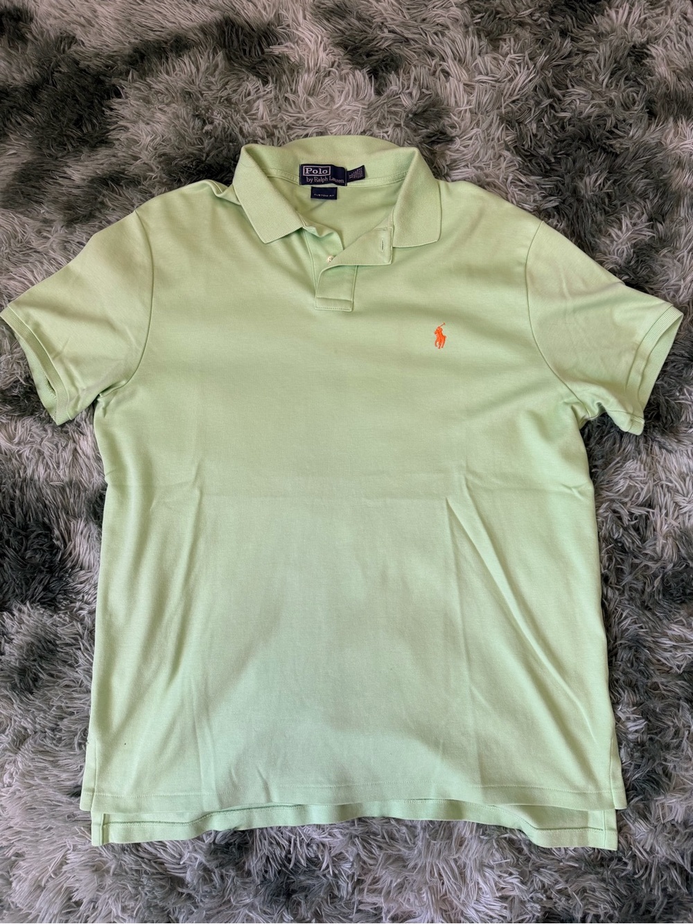 Polo by Ralph Lauren Light Mint Green Polo with Orange Pony